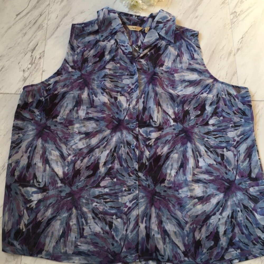 MOTTO | Purple Floral Button Up Collared Shirt